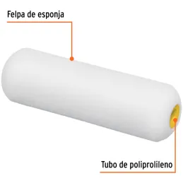 Repuesto para Rodillo 4" 13903 ROPI-410E Esponja, Truper 13907 Truper-Repuesto para Rodillo 4" 13903 ROPI-410E Esponja, Truper 1