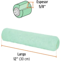 Repuesto para Rodillo 12" 13881 ROPI-1215, Truper 13893 Truper-Repuesto para Rodillo 12" 13881 ROPI-1215, Truper 13893 Felpa de 