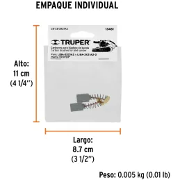 Carbon de Repuesto Lijadora de banda 13448 13114 LIBA-3X21A2, Truper 13461 Truper-Carbon de Repuesto Lijadora de banda 13448 131