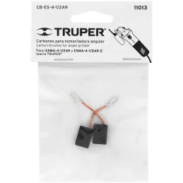 Bolsa con 2 carbones de repuesto para 16683 ESMA-4-1/2A9 Truper 11013 Truper-Bolsa con 2 carbones de repuesto para 16683 ESMA-4-