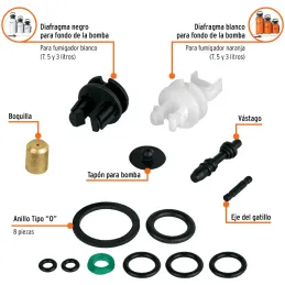 Empaques de repuesto para FUT-3, 5 y 7, Truper 11035 Truper-Empaques de repuesto para FUT-3, 5 y 7, Truper 11035 Juego de empaqu