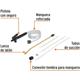 Manguera y dosificador de repuesto para FUT-3, 5 y 7 Truper 11034 Truper-Manguera y dosificador de repuesto para FUT-3, 5 y 7 Tr