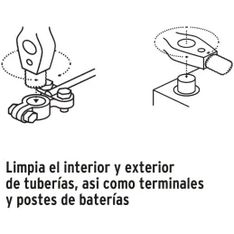 Cepillo Limpiador de Terminales de Baterias 4 en 1, Truper 17110 Truper-Cepillo Limpiador de Terminales de Baterias 4 en 1, Trup