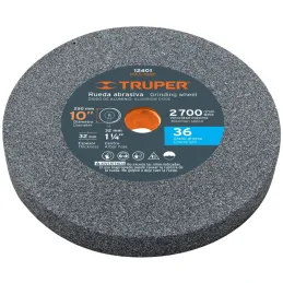 Piedra para Esmeril 10" x1-1/4" G36 E32mm Oxido Aluminio, Truper 12401 Truper-Piedra para Esmeril 10" x1-1/4" G36 E32mm Oxido Al
