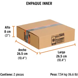 Piedra para Esmeril 10" x1-1/4" G36 E32mm Oxido Aluminio, Truper 12401 Truper-Piedra para Esmeril 10" x1-1/4" G36 E32mm Oxido Al