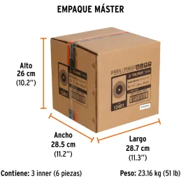 Piedra para Esmeril 10" x1-1/4" G36 E32mm Oxido Aluminio, Truper 12401 Truper-Piedra para Esmeril 10" x1-1/4" G36 E32mm Oxido Al