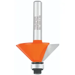 Fresas Chaflan 1-1/4" x15mm cRodaje, Truper 11468 Truper-Fresas Chaflan 1-1/4" x15mm cRodaje, Truper 11468 Cuerpo de acero al cr