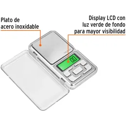 Balanzas Electronica de Bolsillo 500g 5Medidas Plato inox, Truper 100786 Truper-Balanzas Electronica de Bolsillo 500g 5Medidas P