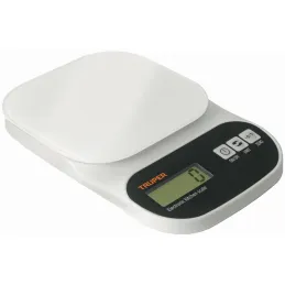 Balanzas Digital 5kg para Cocina PlatoVidrio Truper 15160 Truper-Balanza Digital 5kg Plato de vidrio 4Medidas ABS 2AAA para Coci