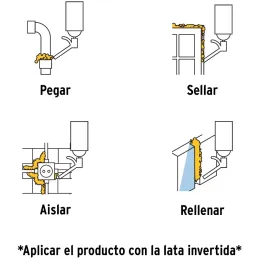 Espuma Expansiva Poliuretano 300ml Multiusos Ailan Sellan, Truper 10919 Truper-Espuma Expansiva Poliuretano 300ml Multiusos Aila