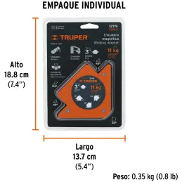 Escuadras Magneticas 3" para Soldar Alinear Marcar, Truper 12119 Truper-Escuadras Magneticas 3" para Soldar Alinear Marcar, Trup