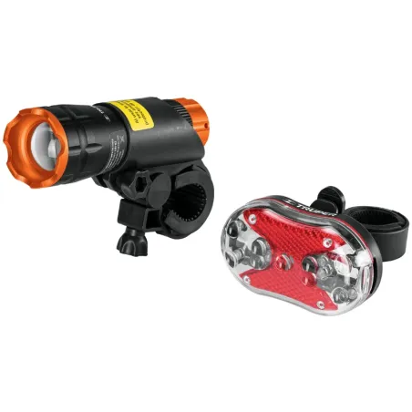 Linternas para Bicicleta 100lm Delantera y Trasera 5AAA, Truper 16798 Truper-Linternas para Bicicleta 100lm Delantera y Trasera 
