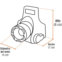 Linternas de Minero 800lm 200m 4PilasAA ABS Aluminio Truper 11853 Truper-Linternas de Minero 800lm 200m 4PilasAA ABS Aluminio Tr