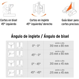 Sierra Ingleteadora 10" Telescopica 2.5HP Aluminio Madera, Truper 100770 Truper-Sierra Ingleteadora 10" Telescopica 2.5HP Alumin