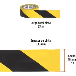 Cintas de Señalizacion 33m Adhesivo Acrilico, Truper 12597 Truper-Cintas de Señalizacion 33m Adhesivo Acrilico, Truper 12597 Adh
