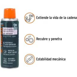 Lubricantes Seco Anticorrosivo Aerosol 240ml Herramientas Engranes Brocas Plastico, Truper WT-240TE 101977 Truper-Lubricantes Se