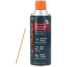 Lubricantes Penetrante Aerosol 400ml 14oz Antioxidante Herramientas Tuercas Pernos Cerraduras, Truper WT-400SP 101976 Truper-Lub