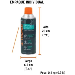 Grasa para Cadena Aerosol 400ml 14oz Cadenas Transmisiones Bicicletas, Truper WT-400CA 101975 Truper-Grasa para Cadena Aerosol 4