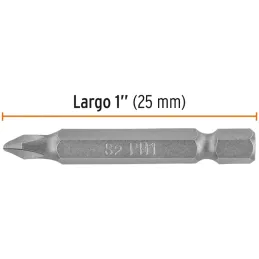 Puntas Phillips PH1 x 2" 5pzas Cruz para Desarmador Electrico o Manual, PUDE-1201 12146 Truper Truper-Puntas Phillips PH1 x 2" 5