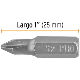 Puntas Phillips PH0 x 1" 5pzas Cruz para Desarmador Electrico o Manual, PUDE-1100 12138 Truper Truper-Puntas Phillips PH0 x 1" 5