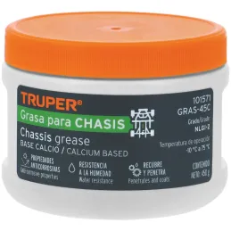 Grasa para Chasis de Calcio 450g Velocidad Moderada Suspensión Muelles, Truper GRAS-45C 101571 Truper-Grasa para Chasis de Calci