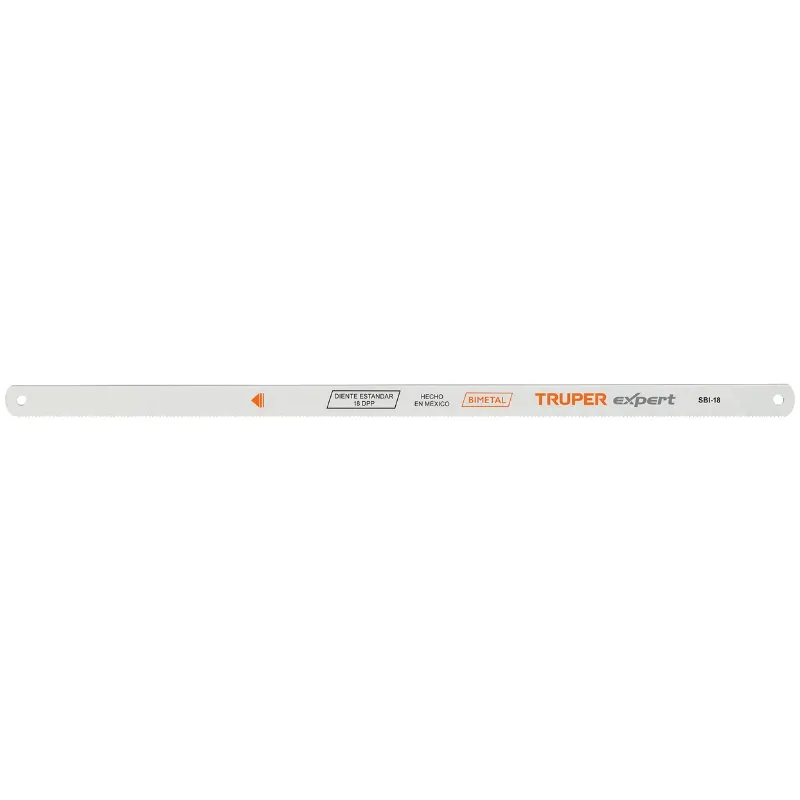 Hoja de Sierra 12" DDP18, Segueta Bimetalica acero M42 para Arco de Sierra, SBI-18 18100 Truper Truper-Hoja de Sierra 12" DDP18,