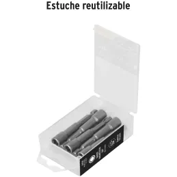 Extensiones Magnetica Dado 1/4" 5Piezas L50mm Zanco1/4, PUDE-9025 12939 Truper Truper-Extensiones Magnetica Dado 1/4" 5Piezas L5