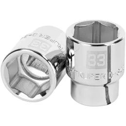Dados 33mm E3/4 Hexagonales CrVanadio, Truper 14983 Truper-Dados 33mm E3/4 Hexagonales CrVanadio, Truper 14983 Fabricado en acer