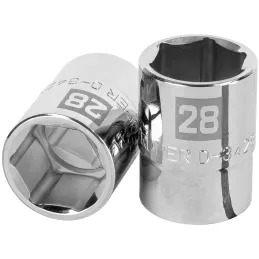 Dados 28mm E3/4 Hexagonales CrVanadio, Truper 14977 Truper-Dados 28mm E3/4 Hexagonales CrVanadio, Truper 14977 Fabricado en acer