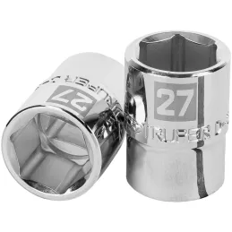 Dados 27mm E3/4 Hexagonales CrVanadio, Truper 14975 Truper-Dados 27mm E3/4 Hexagonales CrVanadio, Truper 14975 Fabricado en acer