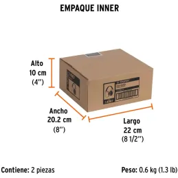 Protector Auditivo con Orejera Plegable, con almohadilla para mayor confort, Reduccion de Ruido 23db, OAJ-X 14007 Truper Truper-