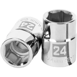 Dados 24mm E3/4 Hexagonales CrVanadio, Truper 14971 Truper-Dados 24mm E3/4 Hexagonales CrVanadio, Truper 14971 Fabricado en acer