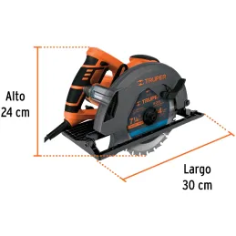 Sierra Circular Truper Profesional 1500W 5500RPM Incluye Disco 24D, SICI-7-1/4A3-2 11005 Truper Truper-Sierra Circular Truper Pr