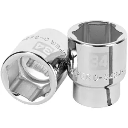 Dados 34mm E3/4 Hexagonales CrVanadio, Truper 14985 Truper-Dados 34mm E3/4 Hexagonales CrVanadio, Truper 14985 Fabricado en acer