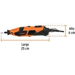 Amoladora Recta Rectificadora Mini Collet 1/8" Rotativa Moto Tool con Kit Truper 16769 Truper-Amoladora Recta Rectificadora Mini