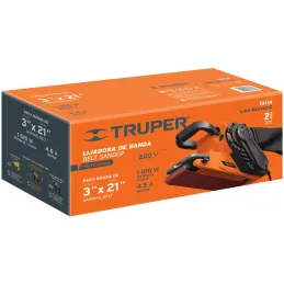 Lijadora de Banda Profesional 1010W 3 x 21" 6 Velocidades Incluye Banda y Carbon de Rpto, LIBA-3X21A2-2 13114 Truper Truper-Lija