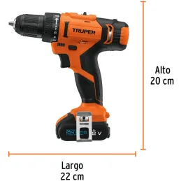 Taladro Inalambrico 3/8" 12V 1200RPM 13Nm Velocidad Reversible, TALI-12A2-2 11010 Truper Truper-Taladro Inalambrico 3/8" 12V 120