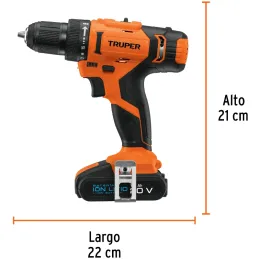 Taladro Inalambrico 1/2" 18V 1400RPM 18Nm Velocidad Reversible, TALI-18A2-2 11011 Truper Truper-Taladro Inalambrico 1/2" 18V 140