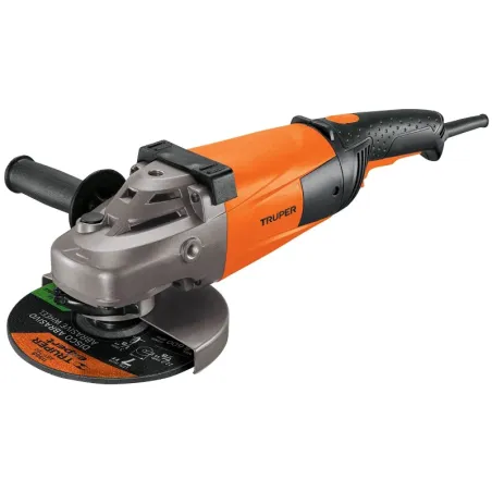 Amoladora angular 7" Profesional, 2100W 8000RPM Mango Ergonomico con Disco y Carbon de Rpsto, ESMA-7A3-2 11022 Truper Truper-Amo