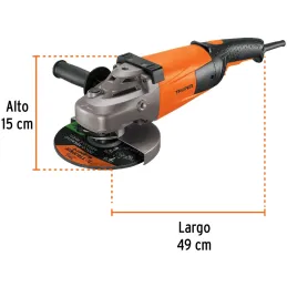 Amoladora angular 7" Profesional, 2100W 8000RPM Mango Ergonomico con Disco y Carbon de Rpsto, ESMA-7A3-2 11022 Truper Truper-Amo