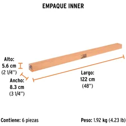 Extension Telescopica 1.2m Acero para Rodillos y Cepillos Truper 10547 Truper-Extension Telescopica 1.2m Acero para Rodillos y C