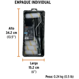 kit para Pintar 7 Piezas, Bandeja 4" 5 Mini Rodillo en Nylon y Maneral, KIT-ROPI-420N 15023 Truper Truper-kit para Pintar 7 Piez