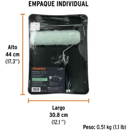 kit para Pintar 3 Piezas, Bandeja 9" Rodillo y Maneral, KIT-ROPI-915 13843 Truper Truper-kit para Pintar 3 Piezas, Bandeja 9" Ro