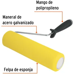 Rodillo para Pintar 9" Superficie Lisas Diametro 37.8mm Espesor 9.5mm en Esponja, ROPI-910E 13841 Truper Truper-Rodillo para Pin
