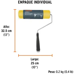 Rodillo para Pintar 9" Superficie Lisas Diametro 37.8mm Espesor 9.5mm en Esponja, ROPI-910E 13841 Truper Truper-Rodillo para Pin