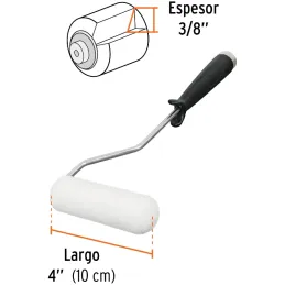 Rodillo Mini para Pintar 4" Diametro 37.8mm Espesor 19mm en Esponja, ROPI-420E 13903 Truper Truper-Rodillo Mini para Pintar 4" D