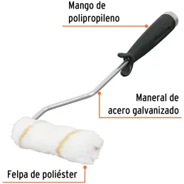 Rodillo Mini para Pintar 4" Diametro 37.8mm Espesor 19mm en Nylon, ROPI-420N 13905 Truper Truper-Rodillo Mini para Pintar 4" Dia