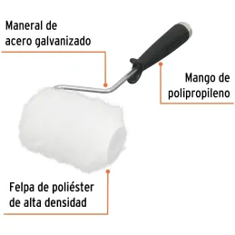 Rodillo Mini para Pintar 4" Diametro 37.8mm Espesor 19mm en Poliester, ROPI-420P 13896 Truper Truper-Rodillo Mini para Pintar 4"