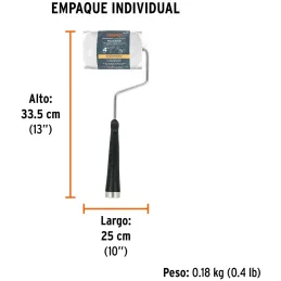 Rodillo Mini para Pintar 4" Diametro 37.8mm Espesor 19mm en Poliester, ROPI-420P 13896 Truper Truper-Rodillo Mini para Pintar 4"