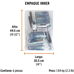 Rodillo para Pintar 7" Superficie Poca rugosas Diametro 37.8mm Espesor 15mm, ROPI-715 13880 Truper Truper-Rodillo para Pintar 7"